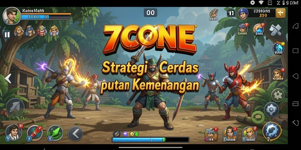 Tampilan gameplay berkualitas tinggi dari 7CONE yang strategis.