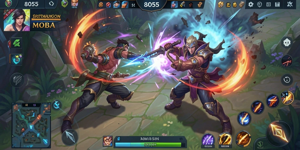 Gameplay seru dengan karakter MOBA yang unik.