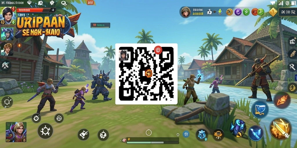 Screenshot utama 8QR menampilkan antarmuka dan fitur pemindaian kode QR.
