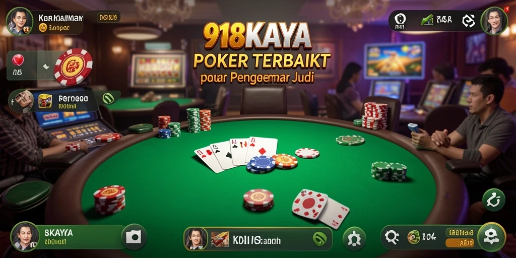 Tampilan menarik dari gameplay poker di 918KAYA.