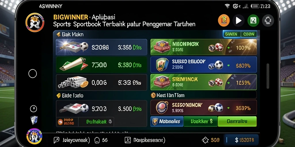 Tampilan menawan dari gameplay Sportsbook BIGWINNER.