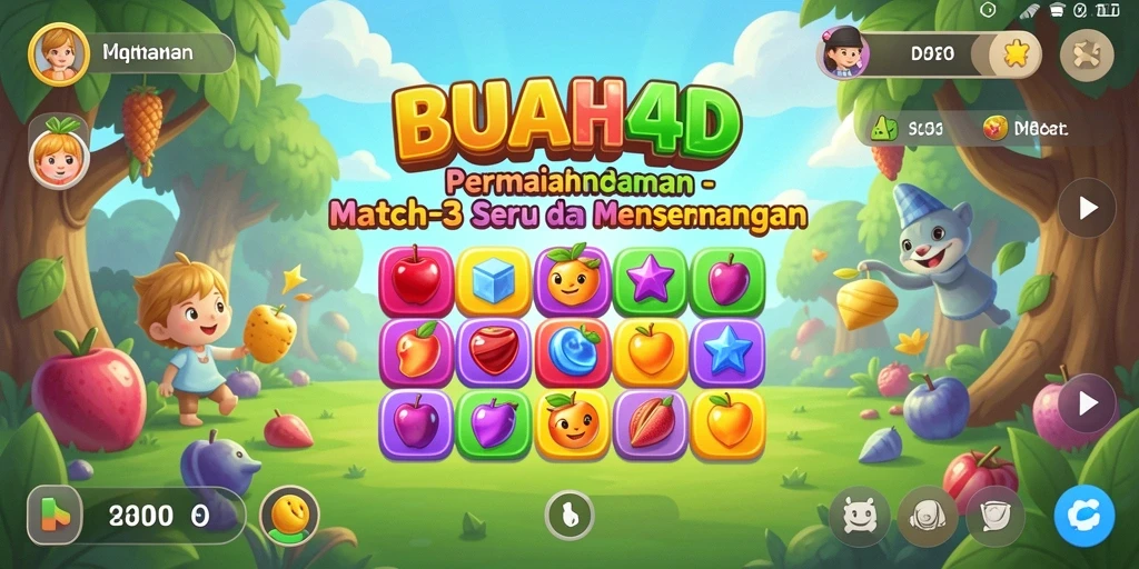 Tampilan gameplay BUAH4D yang penuh warna dan menarik.