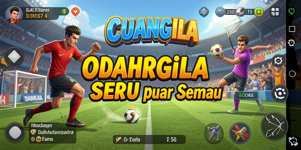 Screenshot gameplay CUANGILA yang menampilkan serunya pertandingan olahraga.