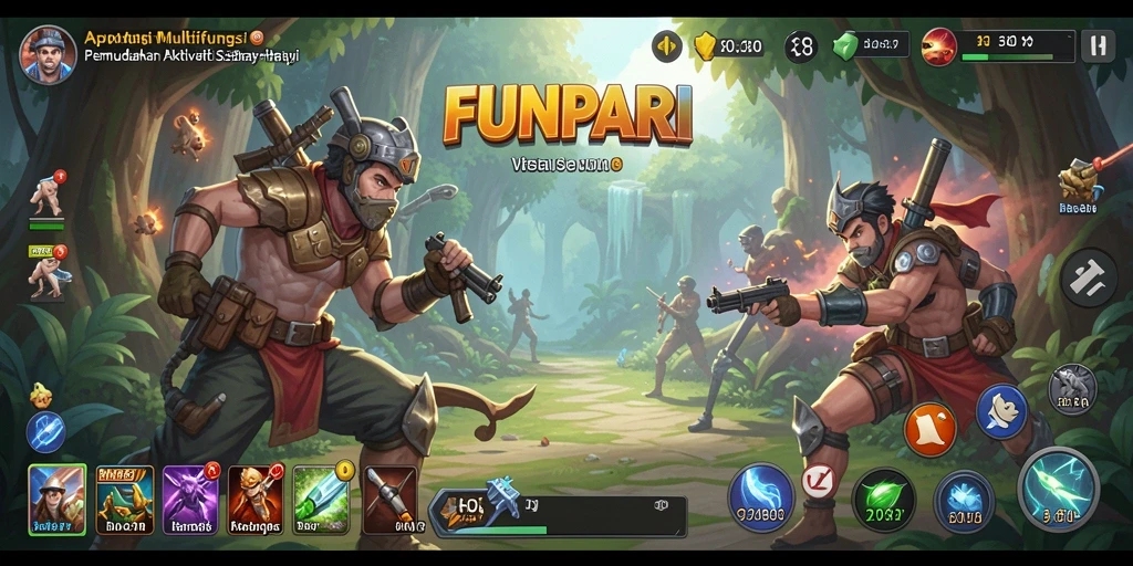 Tampilan utama FUNPARI dengan fitur pengingat dan manajemen tugas.