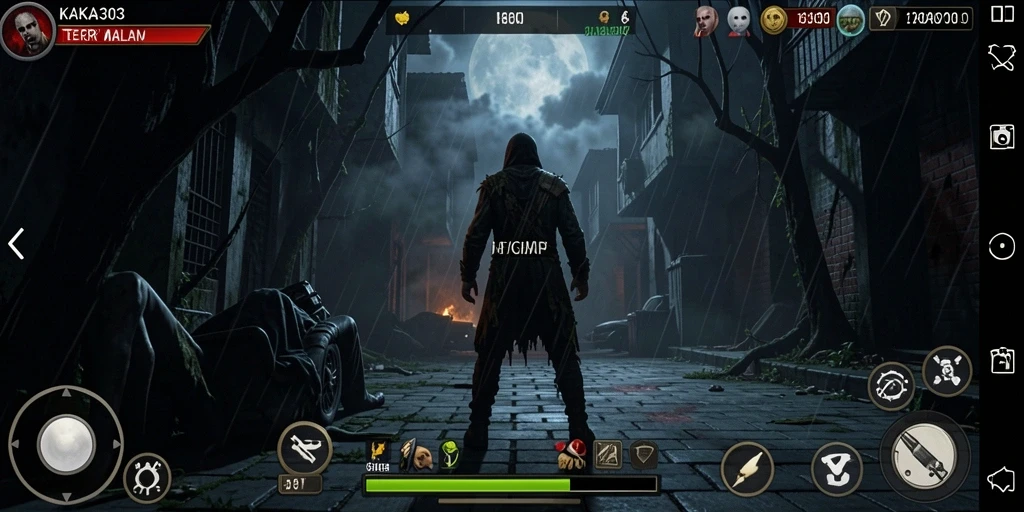 Screenshot KAKA303 menampilkan suasana gelap dan mencekam.