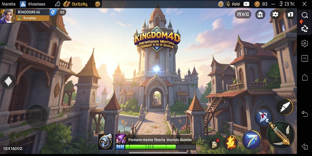 Tampilan gameplay KINGDOM4D yang mendebarkan dalam pertahanan menara.