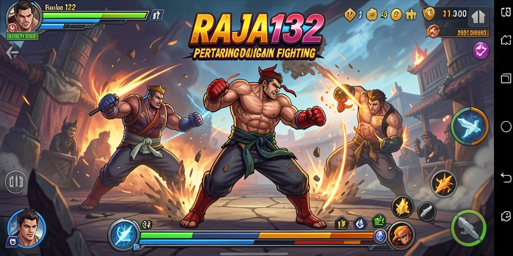 Tampilan gameplay seru dalam RAJA132 yang menggambarkan pertarungan yang intens.