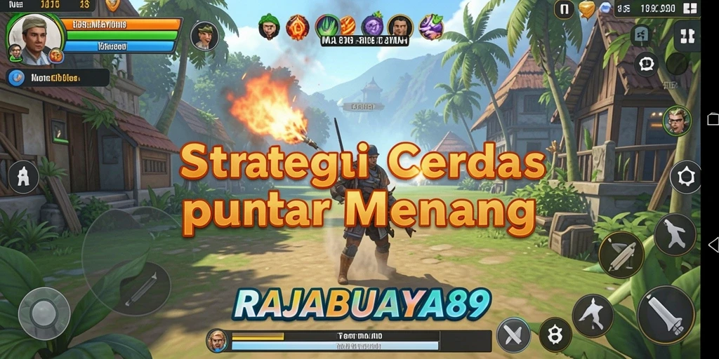 Tampilan gameplay RAJABUAYA89 dengan pertempuran strategi yang intens.