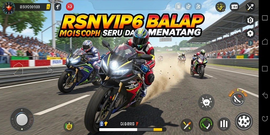 Tampilan menakjubkan dari gameplay balap motor RSNVIP6.