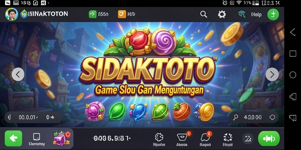 Tampilan gameplay Slot yang mendebarkan di SIDAKTOTO.