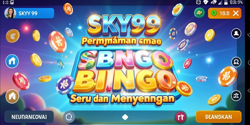 Screenshot gameplay menunjukkan momen seru Bingo dalam SKY99.