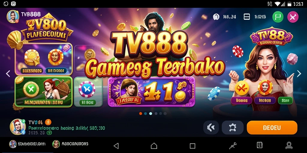 Screenshot utama TV888 menampilkan gameplay seru dan interaktif permainan Kasino.