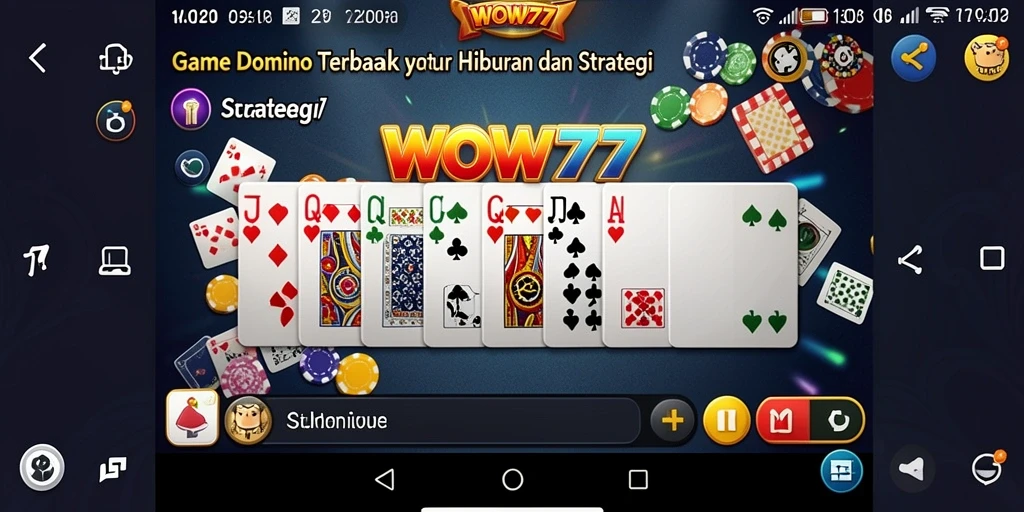 Screenshot gameplay WOW77 menampilkan keseruan permainan domino.