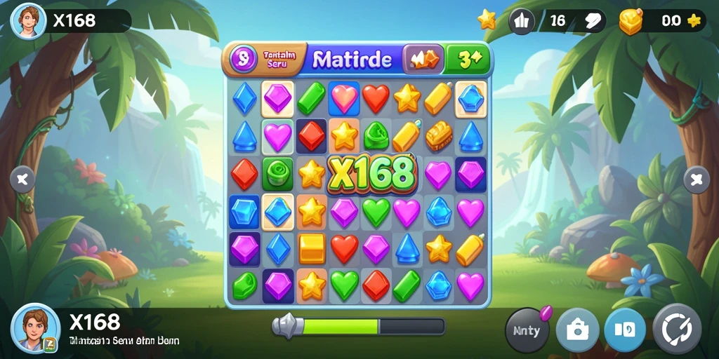 Tampilan gameplay X168 yang menyenangkan dan menantang.